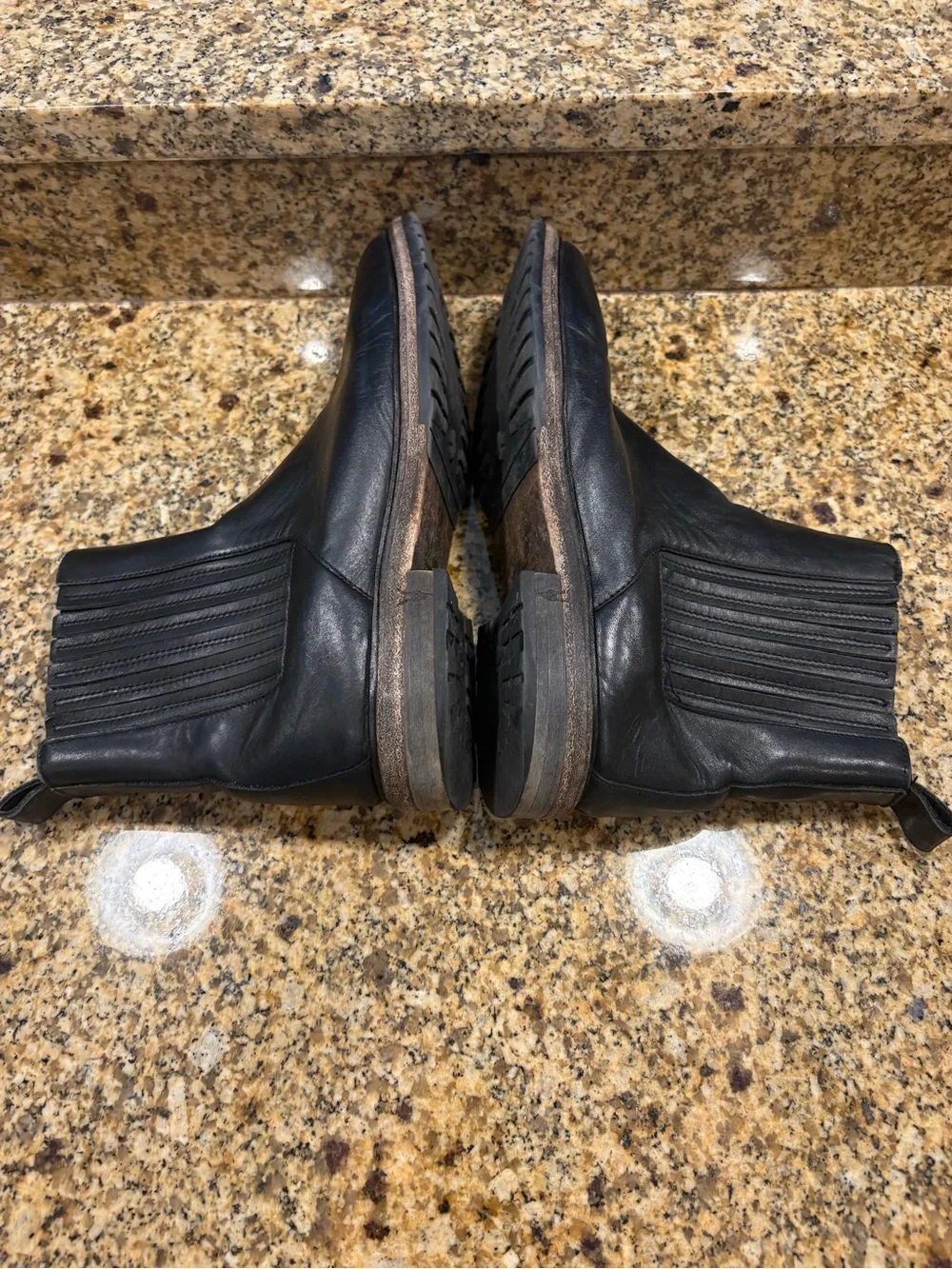 All Saints Allsaints Men’s Black Leather Low Chelsea Boots - Size 43 US 10